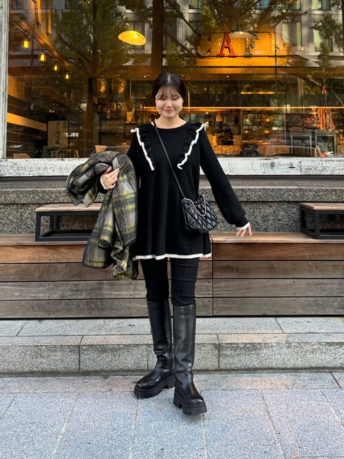 裏微起毛スーパーストレッチスリットパンツ ホヤホヤ 