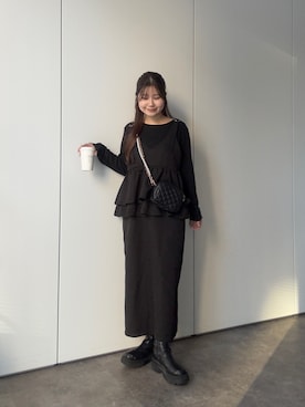 「prose verse（プロズヴェール）のアイテム（ワンピース/ドレス）」を使った、MIOさん（レディース・158cm）の冬コーディネート