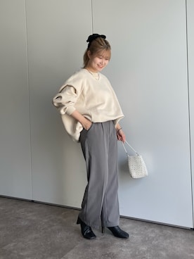 「prose verse（プロズヴェール）のアイテム（スウェット）」を使った、MIOさん（レディース・158cm）の夏コーディネート
