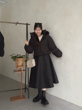 「アイテム（ダウンジャケット/コート）」を使った、MIOさん（レディース・158cm・20代）の秋コーディネート