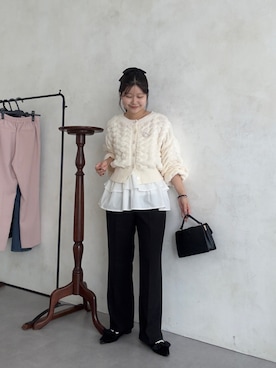 「アイテム（カーディガン/ボレロ）」を使った、MIOさん（レディース・158cm・20代）の秋コーディネート