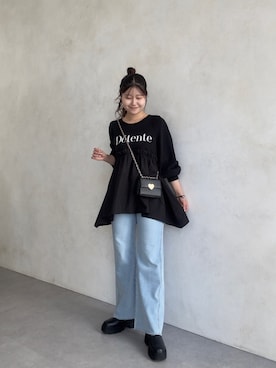 「アイテム（スウェット）」を使った、MIOさん（レディース・158cm・20代）の夏コーディネート