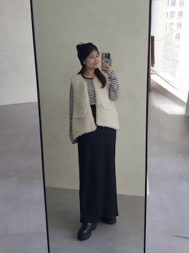 「アイテム（スカート）」を使った、MIOさん（レディース・158cm）の夏コーディネート