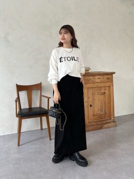 「prose verse（プロズヴェール）のアイテム（スウェット）」を使った、MIOさん（レディース・158cm）の秋コーディネート