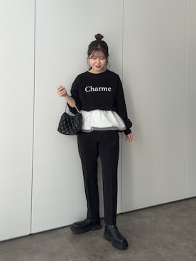 「prose verse（プロズヴェール）のアイテム（スウェット）」を使った、MIOさん（レディース・158cm）の冬コーディネート
