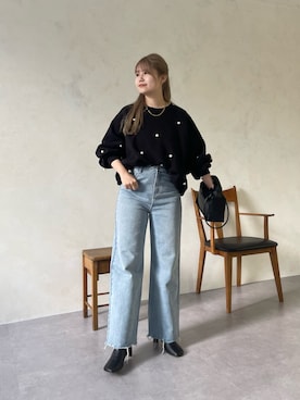 「prose verse（プロズヴェール）のアイテム（スウェット）」を使った、MIOさん（レディース・158cm）の夏コーディネート