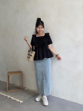 「アイテム（スカート）」を使った、MIOさん（レディース・158cm・20代）の夏コーディネート