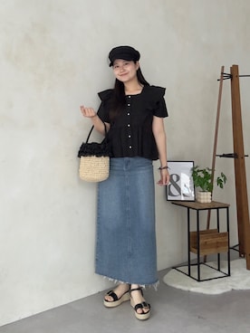 「prose verse（プロズヴェール）のアイテム」を使った、MIOさん（レディース・158cm）の夏コーディネート