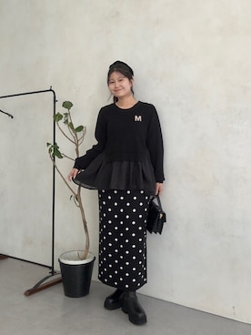 「アイテム（スカート）」を使った、MIOさん（レディース・158cm・20代）の秋コーディネート