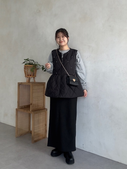 キルティングパールペプラムジレ（ベスト）｜prose verse