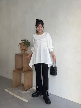 「アイテム（スウェット）」を使った、MIOさん（レディース・158cm・20代）の夏コーディネート