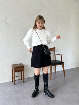 「prose verse（プロズヴェール）のアイテム（スウェット）」を使った、MIOさん（レディース・158cm）の秋コーディネート