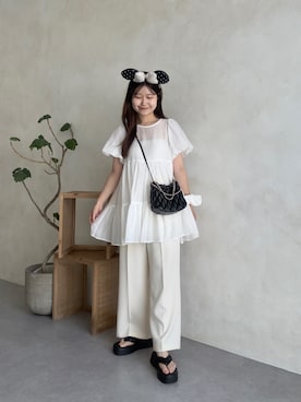 「アイテム（サンダル）」を使った、MIOさん（レディース・158cm・20代）の夏コーディネート