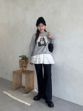 「アイテム（スウェット）」を使った、MIOさん（レディース・158cm・20代）の夏コーディネート
