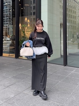 「prose verse（プロズヴェール）のアイテム（スウェット）」を使った、MIOさん（レディース・158cm）の冬コーディネート