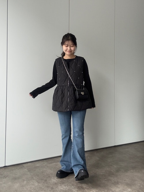 prose verse キルティングパールペプラムジレ キルティングパールペプラムジレ | prose verse(プロズヴェール