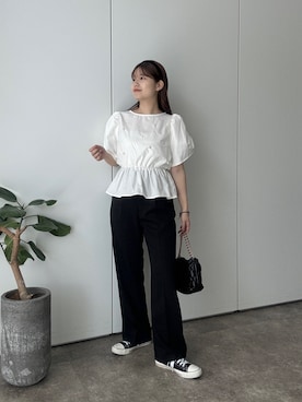 「アイテム（カチューシャ）」を使った、MIOさん（レディース・158cm・20代）の夏コーディネート