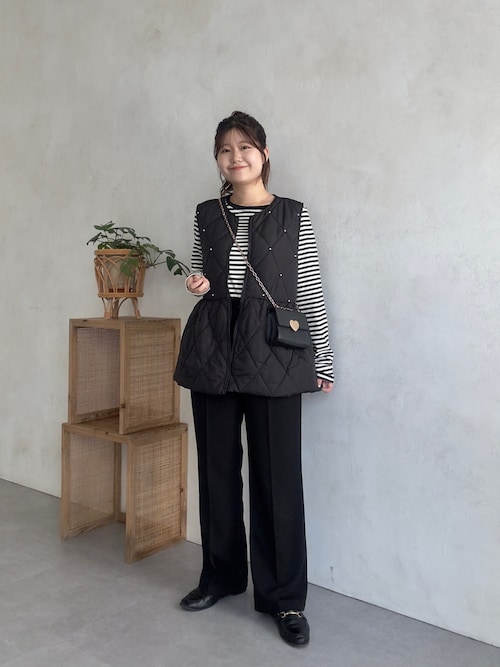 キルティングパールペプラムジレ（ベスト）｜prose verse