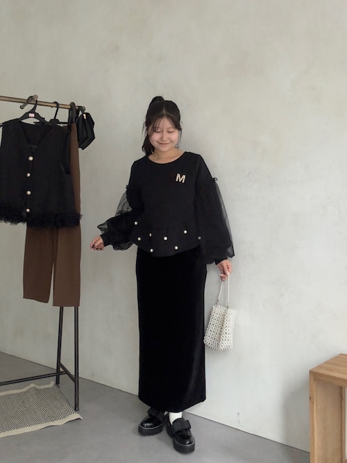 ストレッチベロアナロースカート（スカート）｜prose verse（プロズ