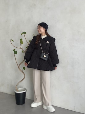 「prose verse（プロズヴェール）のアイテム（帽子）」を使った、MIOさん（レディース・158cm）の秋コーディネート