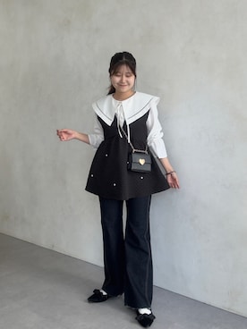 「アイテム（ベスト）」を使った、MIOさん（レディース・158cm・20代）の夏コーディネート