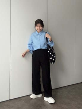 「prose verse（プロズヴェール）のアイテム（スラックス）」を使った、MIOさん（レディース・158cm）の春コーディネート