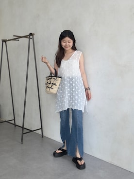 「prose verse（プロズヴェール）のアイテム」を使った、MIOさん（レディース・158cm）の夏コーディネート