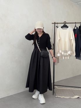 「アイテム（キャップ）」を使った、MIOさん（レディース・158cm・20代）の秋コーディネート