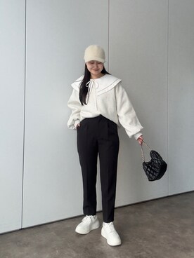 「prose verse（プロズヴェール）のアイテム（帽子）」を使った、MIOさん（レディース・158cm）の秋コーディネート