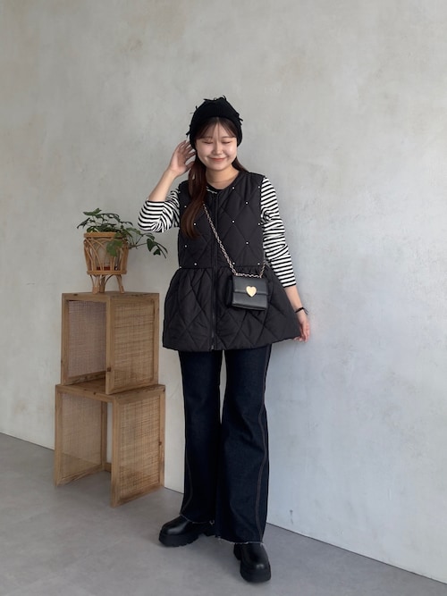 prose verse キルティングパールペプラムジレ キルティングパールペプラムジレ（ベスト）｜prose verse