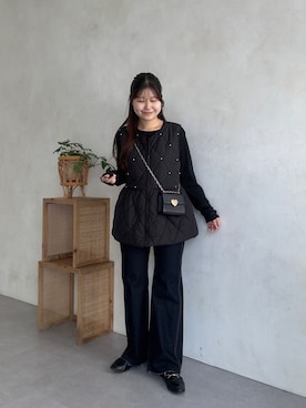 「アイテム（ベスト）」を使った、MIOさん（レディース・158cm・20代）の夏コーディネート