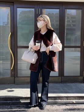 「prose verse（プロズヴェール）のアイテム（スウェット）」を使った、MIOさん（レディース・158cm）の秋コーディネート