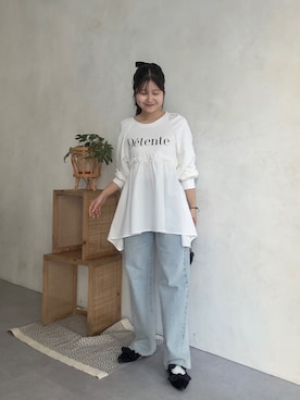「アイテム（スウェット）」を使った、MIOさん（レディース・158cm・20代）の夏コーディネート