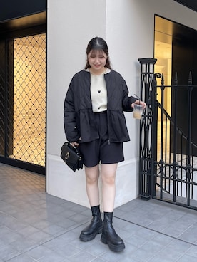 「prose verse（プロズヴェール）のアイテム（ダウンジャケット/コート）」を使った、MIOさん（レディース・158cm）の秋コーディネート