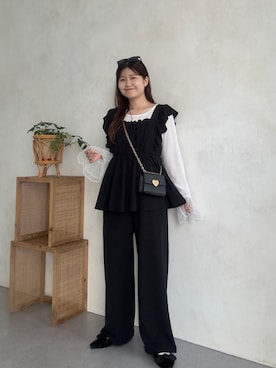 「アイテム（オールインワン・サロペット）」を使った、MIOさん（レディース・158cm・20代）の夏コーディネート