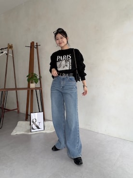 「prose verse（プロズヴェール）のアイテム（Tシャツ/カットソー）」を使った、MIOさん（レディース・158cm）の秋コーディネート