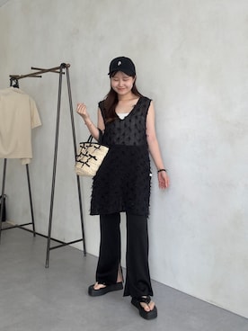「prose verse（プロズヴェール）のアイテム」を使った、MIOさん（レディース・158cm）の夏コーディネート