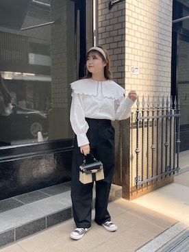「カチューシャコーデ」｜MIOさん（レディース・158cm）の春コーディネート