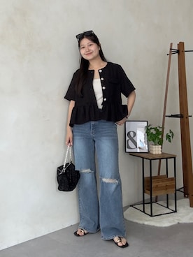 「prose verse（プロズヴェール）のアイテム」を使った、MIOさん（レディース・158cm）の夏コーディネート