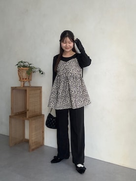 「アイテム（キャミソール）」を使った、MIOさん（レディース・158cm）の秋コーディネート