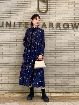 「アイテム（レインシューズ）」を使った、平敷（hirashiki）さん（レディース・169cm）の秋コーディネート