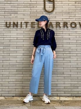 「UNITED ARROWS（ユナイテッドアローズ）のアイテム（パンツ）」を使った、平敷（hirashiki）さん（レディース・169cm）の春コーディネート