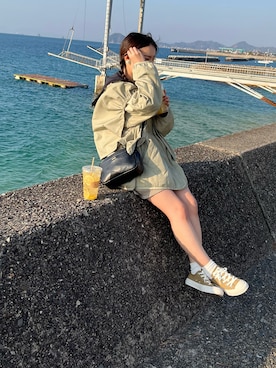 「大学生コーデ」｜「アイテム（ブルゾン）」を使った、ミさん（レディース・151cm）の夏コーディネート