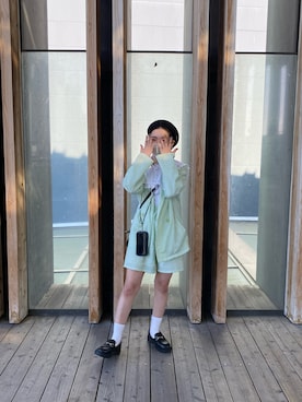 「AS KNOW AS plus（アズノゥアズプラス）のアイテム（パンツ）」を使った、ミさん（レディース・151cm）の春コーディネート