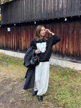 「アイテム（スウェット）」を使った、たろ☺︎さん（レディース・165cm）の秋コーディネート