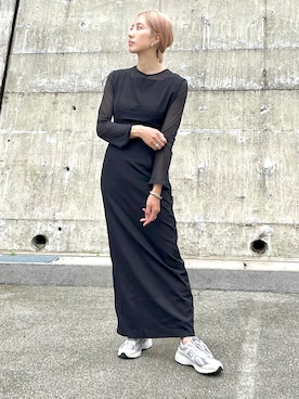「アイテム（ワンピース）」を使った、たろ☺︎さん（レディース・165cm）の秋コーディネート