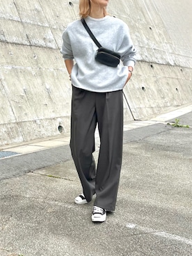 「CONVERSE（コンバース）のアイテム」を使った、たろ☺︎さん（骨格ナチュラル・レディース・165cm）の秋コーディネート