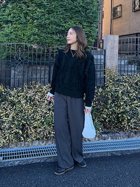 「アイテム（Tシャツ/カットソー）」を使った、たろ☺︎さん（レディース・165cm）の秋コーディネート