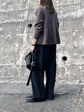 「アイテム（ニット/セーター）」を使った、たろ☺︎さん（レディース・165cm）の秋コーディネート