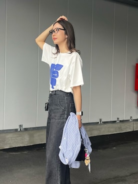 「ブルー」｜たろ☺︎さん（レディース・165cm）の春コーディネート